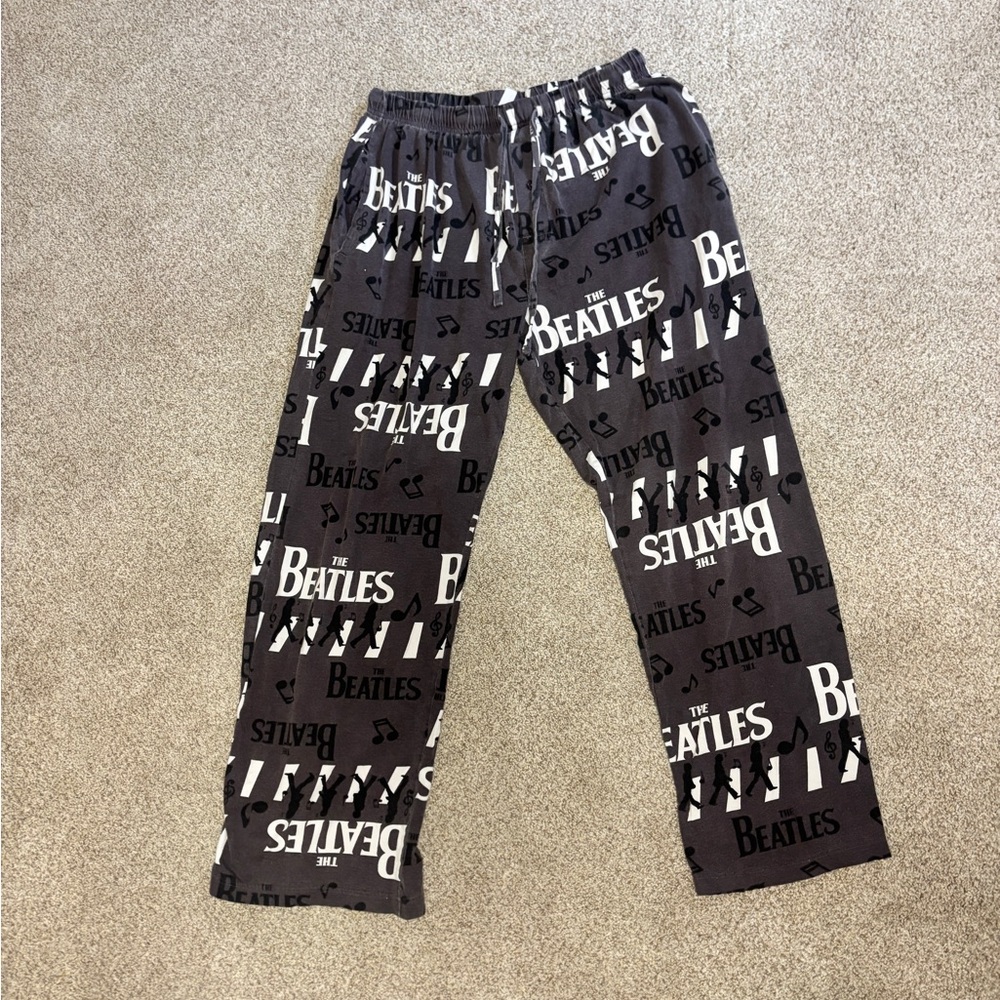 The Beatles Kids Black and White Casual Pants